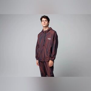 UNISEX Talentless Hooded Reflective Windbreaker Jacket Lightweight Size XL